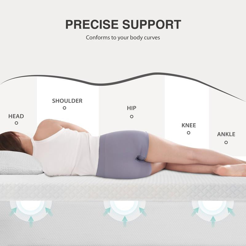 EGO Original White Mattress Topper, Gel Memory Foam, Cooling Sleep with Ventilated Design & Removable Fitted Cover