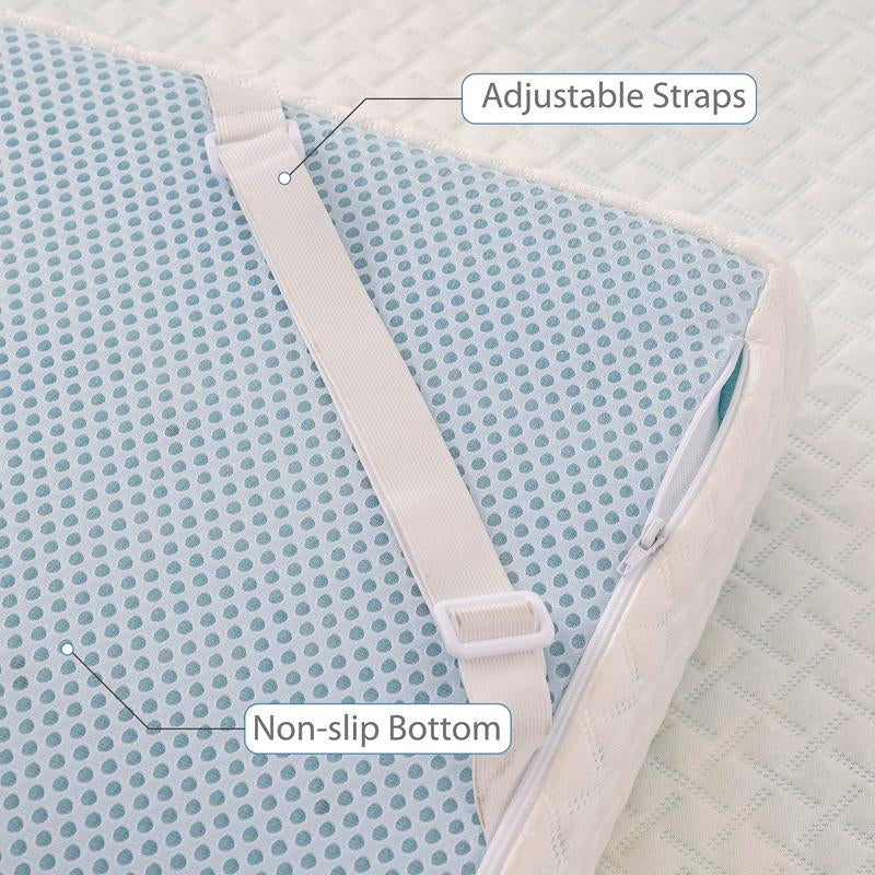 EGO Original White Mattress Topper, Gel Memory Foam, Cooling Sleep with Ventilated Design & Removable Fitted Cover