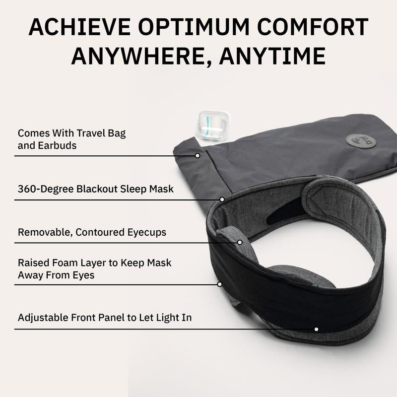 Trtl Glimpse Sleep Mask - Blackout Eye Mask for Sleeping - Comfortable, Breathable Sleep Mask