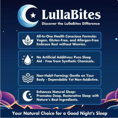 Lullabites Gummies Strawberry Stars Flavor - 30 Servings Sugar-Free Vegan Halal