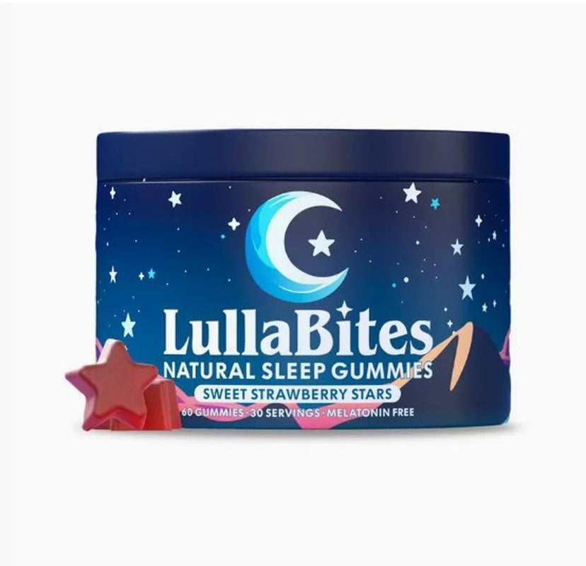Lullabites Gummies Strawberry Stars Flavor - 30 Servings Sugar-Free Vegan Halal